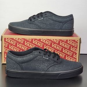 Vans Atwood Classic Sneakers Varsity Textile Black Men's Skate Shoes